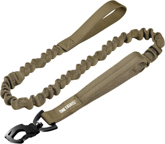 Detalle de OneTigris Tactical Dog Training Bungee Leash with 2 Control Handles (Quick Release Nylon Leads Rope)