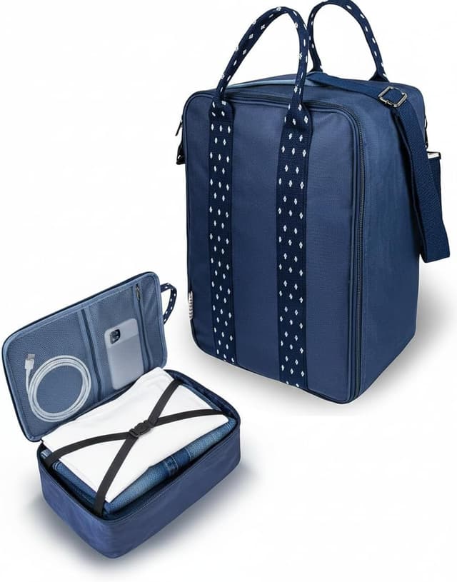 Detalle de Sàkura Borsa da Viaggio 40x20x25 Ryanair, bagaglio a mano con fascia per trolley e scomparti