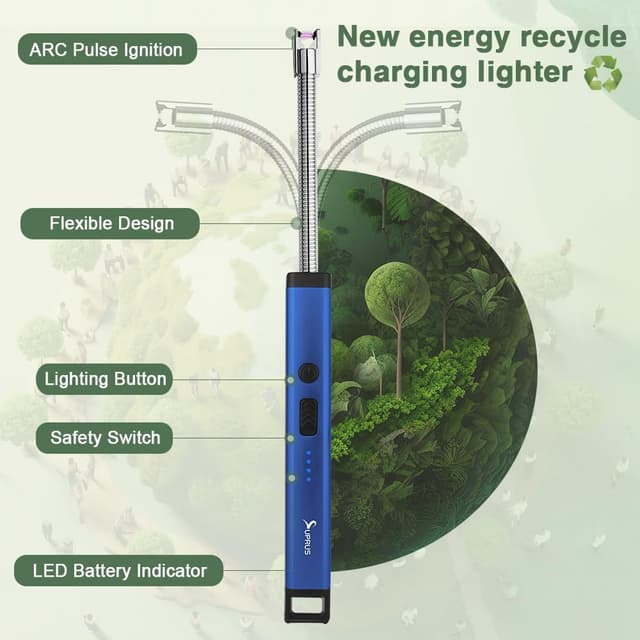 Thumbnail 2 de SUPRUS Rechargeable Candle Lighter, Stainless Steel