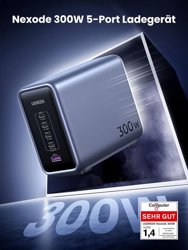 Detalle 2 de UGREEN Nexode 300W Charger GaN Netzteil
