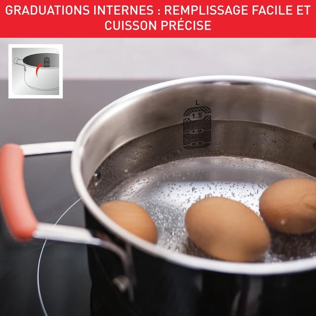 Thumbnail 4 de Batterie de cuisine Tefal 13 pièces, acier inoxydable ⚙