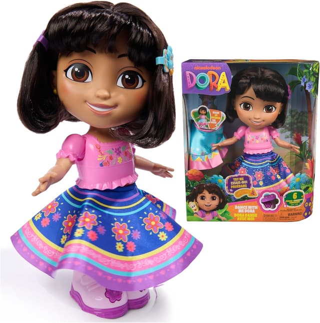 Detalle de Dora – Poupée Danse avec Moi, figurine interactive de 30 cm avec 5 accessoires et 6 chansons