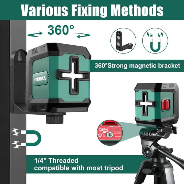 Thumbnail 4 de HYCHIKA Laser Level 15 m Green cross-line laser