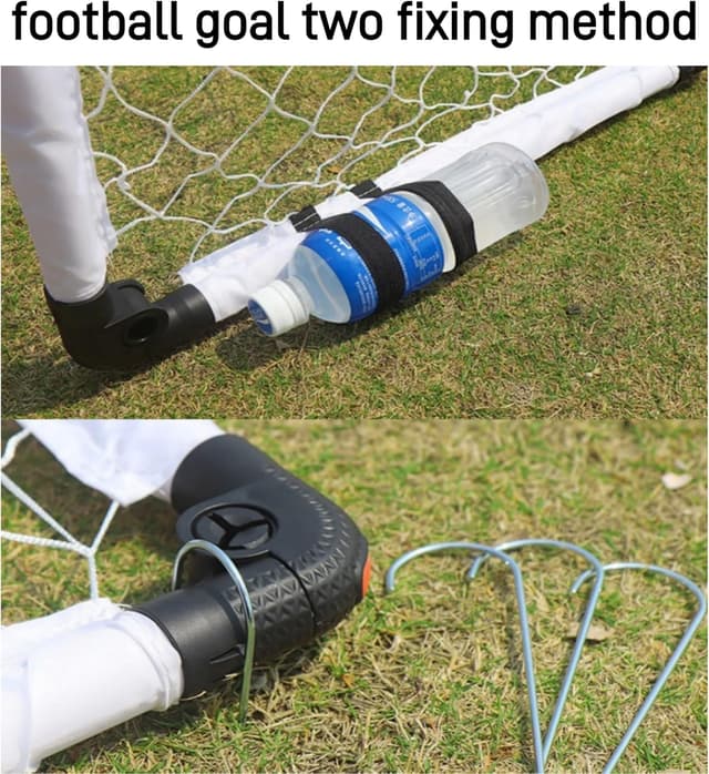 Detalle 2 de KiBiGOAL foldable kids football goal set (indoor & outdoor) with pump, carry bag and No. 3 ball