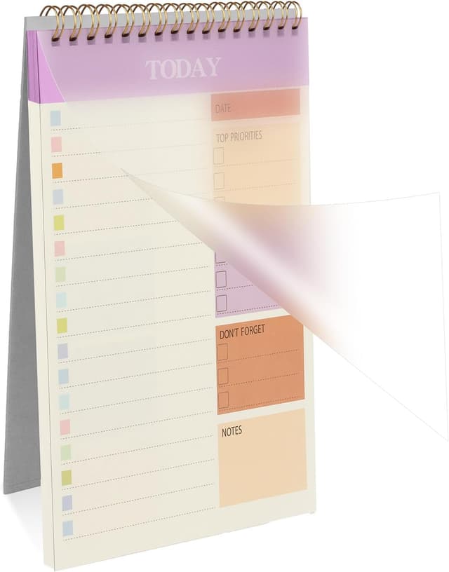 Detalle de OFFCUP To Do List Planner A5 senza data da 52 fogli (rilegatura a doppia spirale)