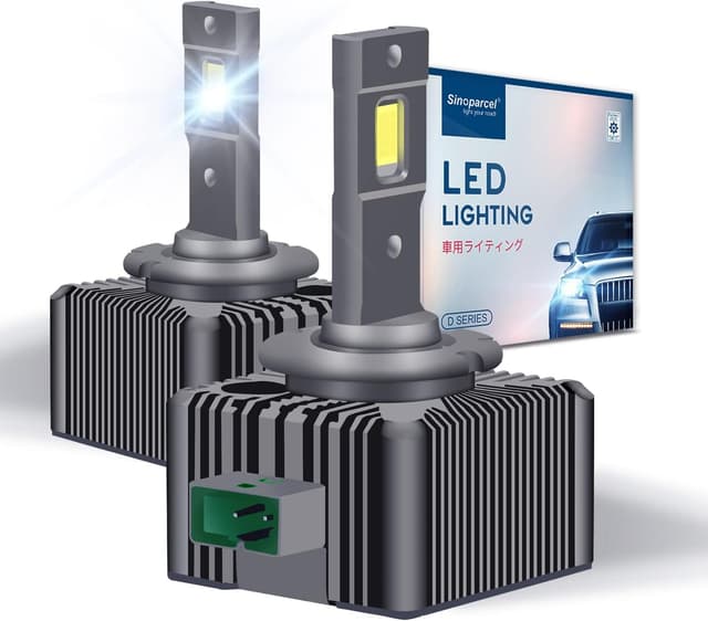 Detalle de Sinoparcel D1S LED Headlight Bulb (6,000K) – HID to LED Replacement, Pack of 2