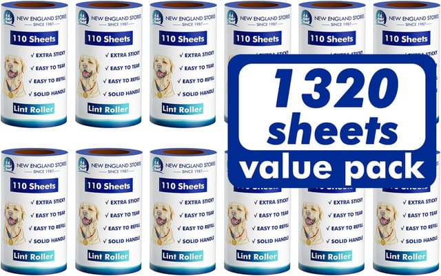 Detalle de Mage Value 1200 Sheets Lint Roller Set with 6 Upgraded Handles (6 Rollers + 6 Refill)