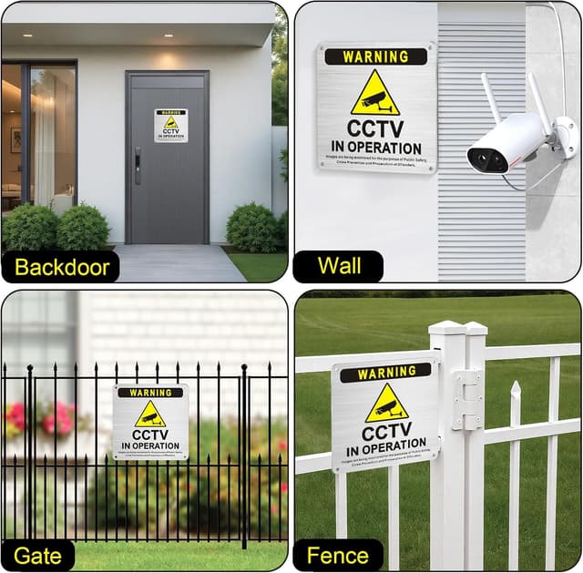 Detalle 2 de CCTV warning sign 15cm x 15cm sticker