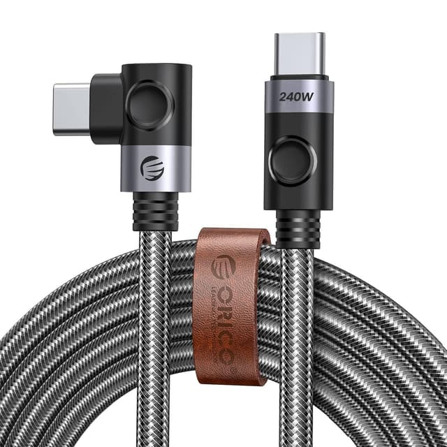 Detalle de Câble ORICO 40Gbps USB 4 / Thunderbolt 4 (240W PD 3.1) 0,5 m pour charge et vidéo 4K 60 Hz