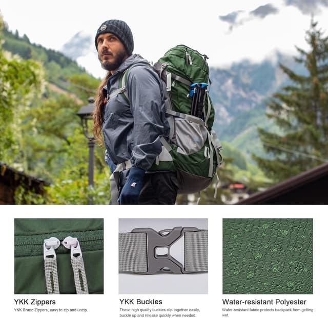 Thumbnail 6 de MOUNTAINTOP Trekkingrucksack 70L (mit Regenschutz) für Damen & Herren – für 4 bis 6 Tage Touren