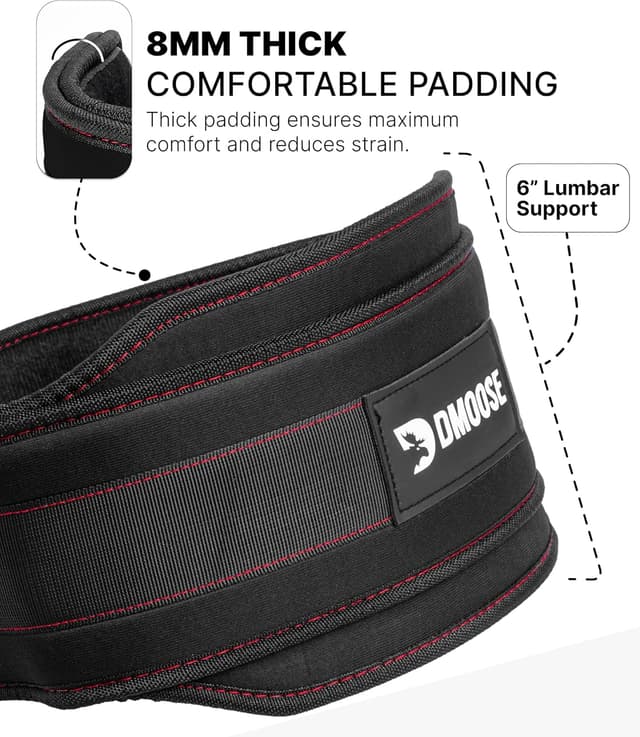 Detalle de DMoose Fitness Dip Belt with 36" Steel Chain, Neoprene Padding (Supports 350 lbs)