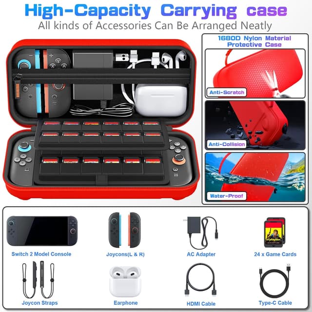 Thumbnail 3 de daydayup Switch Carrying Case 24-Game Slots