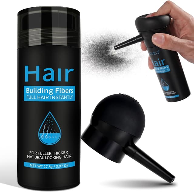 Thumbnail 6 de Aliver Hair Fibers for Thinning Hair (Black) — 27.5Gr, Undetectable Natural Formula