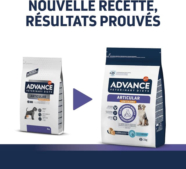 Detalle 2 de Advance Veterinary Diets Articular Care Reduced Calorie – Croquettes pour chiens à problèmes articulaires (3 kg)