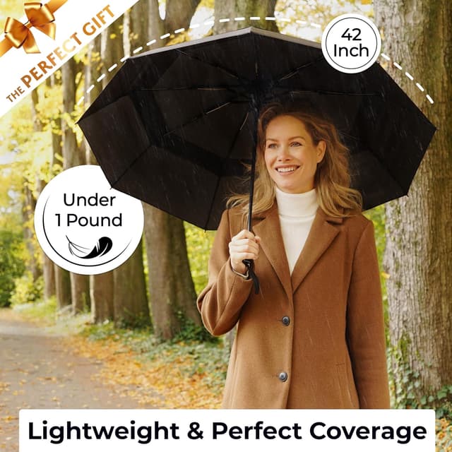 Thumbnail 4 de Tumella Strongest Windproof Travel Umbrella 42" ☂