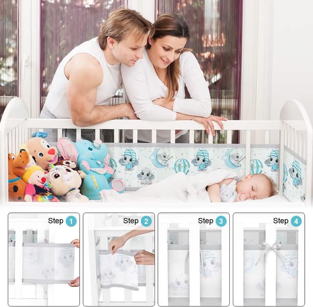 Detalle 2 de Aolso Cot Bumper breathable mesh 2 pieces