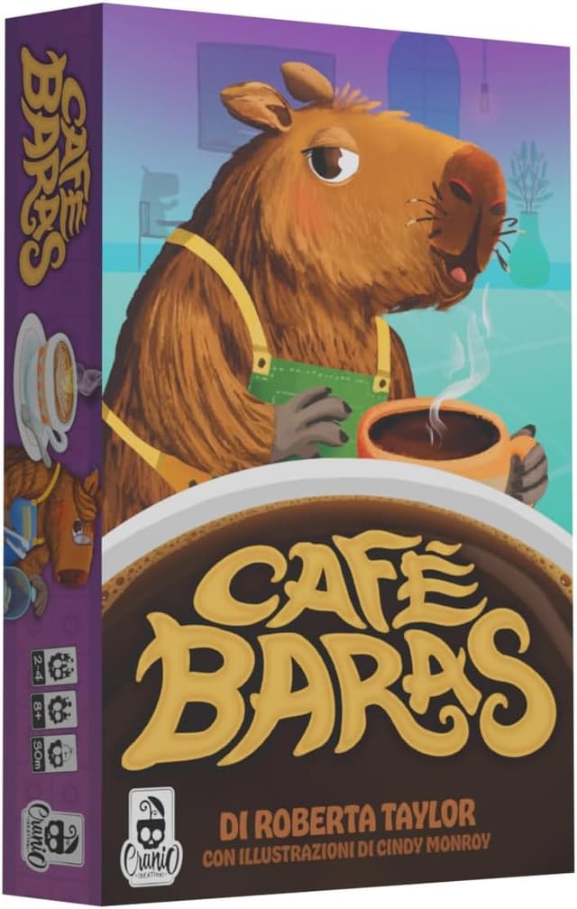 Detalle de Cranio Creations Cafè Baras Capibara e Caffeina (gioco da tavolo) – 2 a 4 giocatori, età 8+