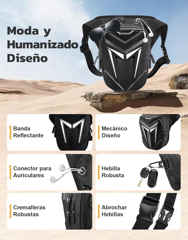 Thumbnail 6 de Mohard Pernera Moto Riñonera 40% Expansible