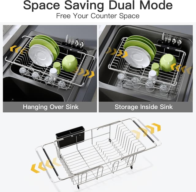 Thumbnail 1 de JASIWAY Dish Drying Rack 15.5–23.2 in 🍽