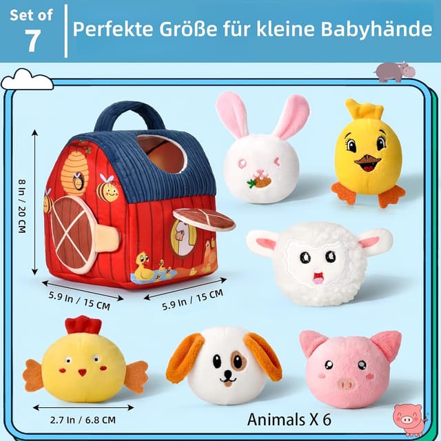 Thumbnail 5 de Montessori Baby Spielzeug Bauernhof Set 7‑in‑1