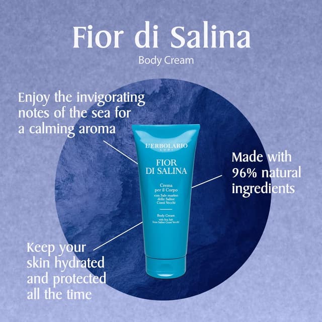 Detalle de L’Erbolario Crema Corpo Fior di Salina 200 ml