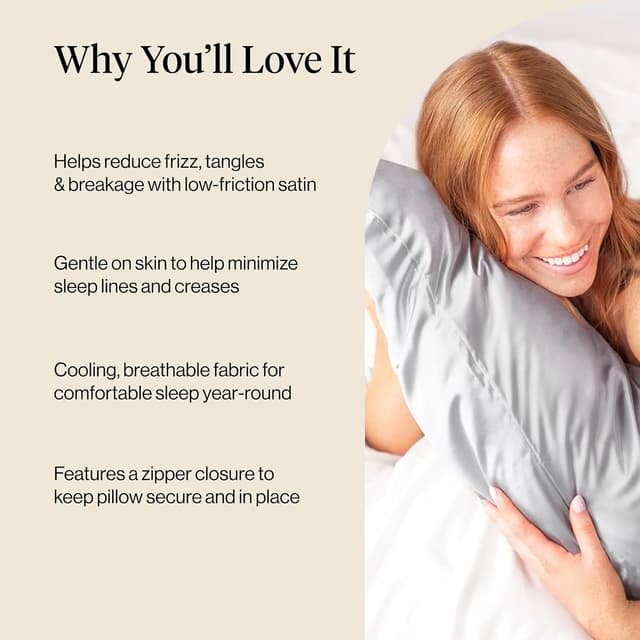 Detalle 1 de Kitsch Satin pillowcase 19x26 smooth comfort