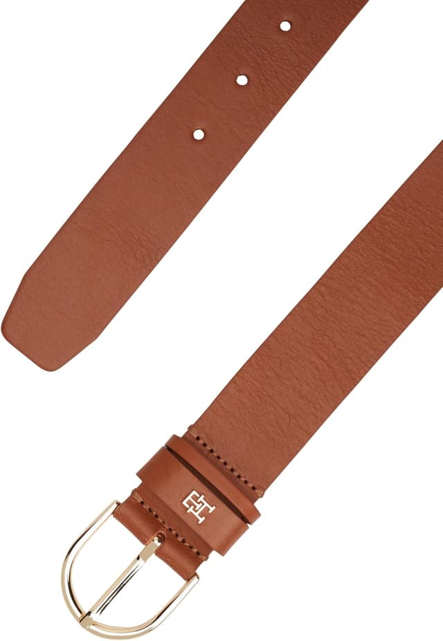 Detalle 2 de Tommy Hilfiger Essential Effortless 3.5 cintura in pelle martellata da donna con fibbia ovale regolabile