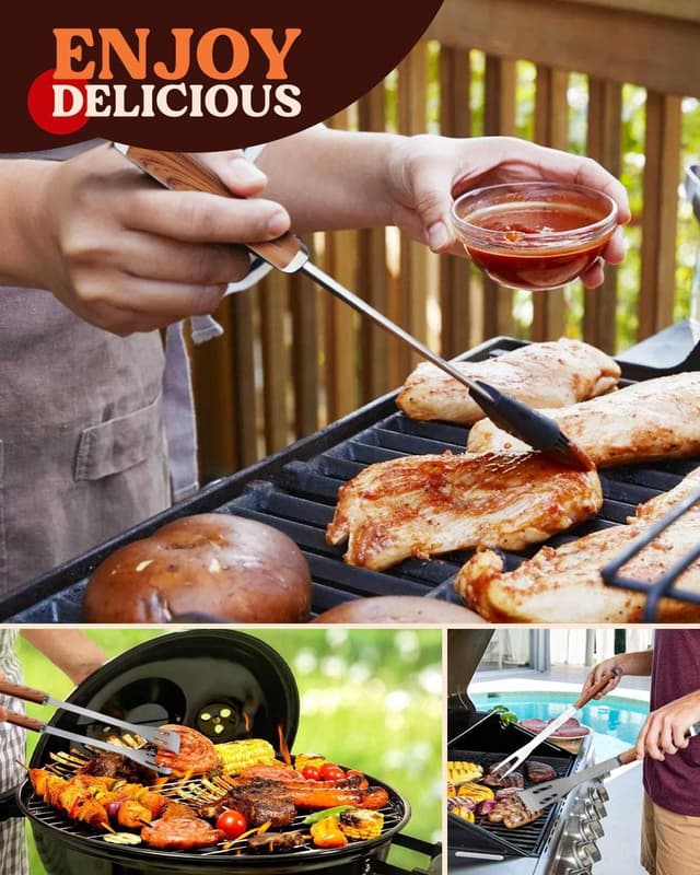 Thumbnail 6 de KALAHOL 7-in-1 extra thick stainless steel BBQ tools set with storage bag