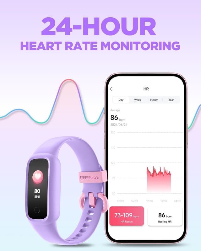 Thumbnail 3 de BIGGERFIVE Vigor 2 L kids fitness tracker watch, IP68