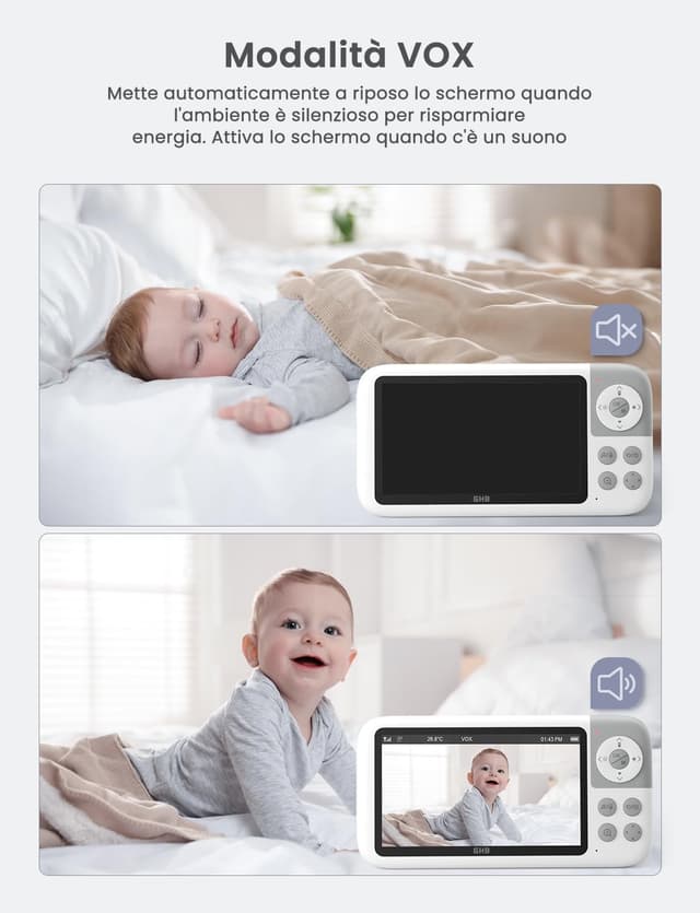 Thumbnail 4 de GHB Baby Monitor Video e Audio 5" 720HD