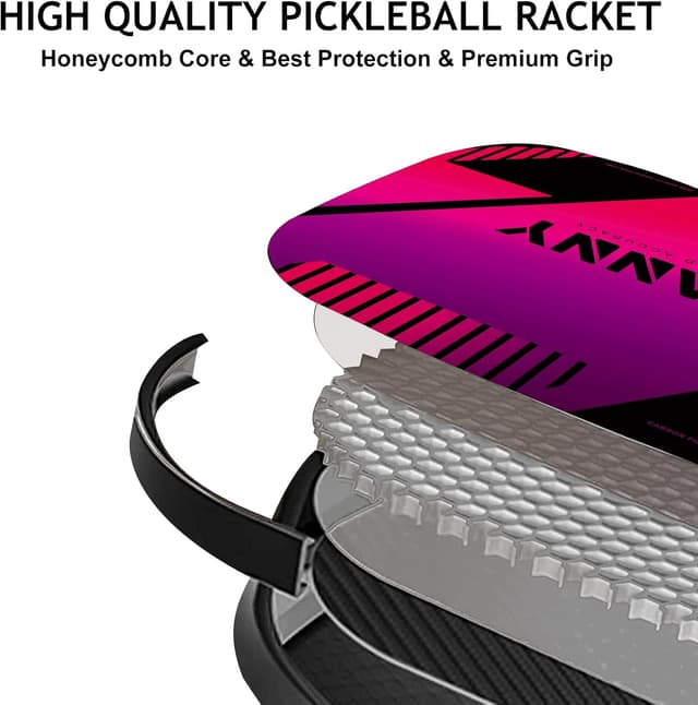 Detalle 2 de OLANNY Graphite Pickleball Paddles Set — 2-Pack