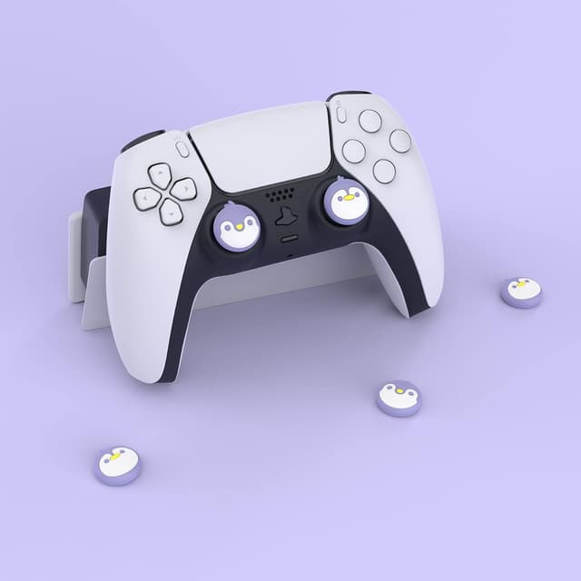 Detalle de PlayVital Penguin thumb grip caps for PS5/PS4, Xbox and Switch controllers