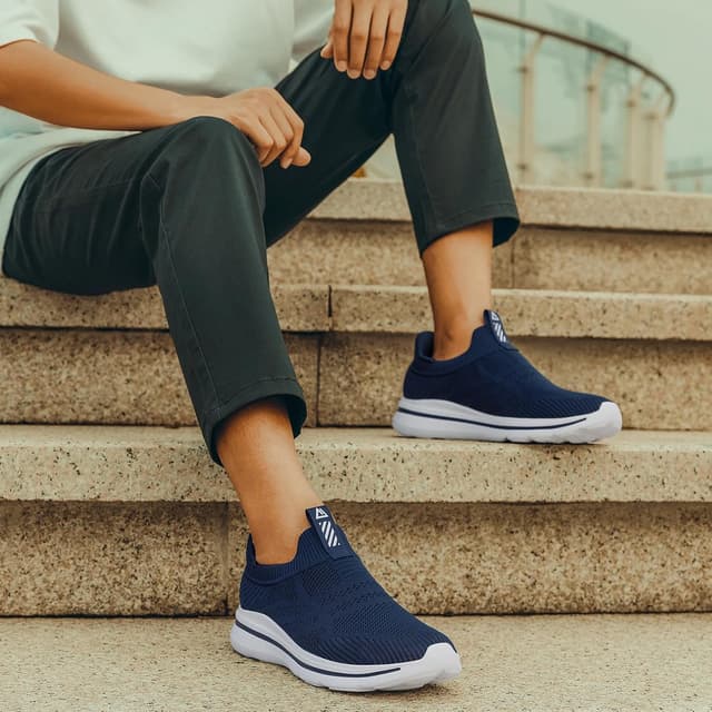 Detalle 2 de ODCKOI Herren-Sneaker ohne Binden, leicht