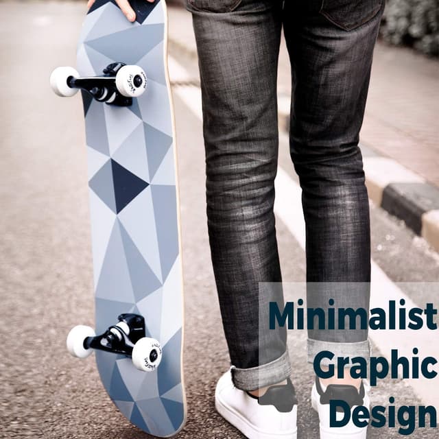 Detalle 2 de WhiteFang 31 x 7.88" Beginner Complete Skateboard (7-Layer Canadian Maple, Double Kick)