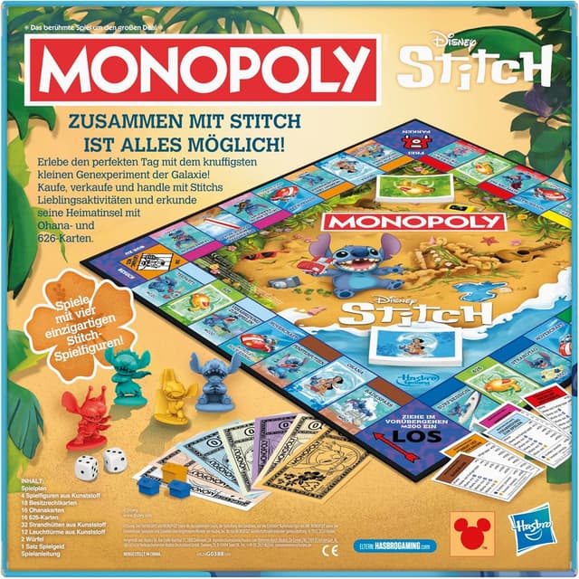 Detalle 2 de Monopoly Disney Stitch Edition Brettspiel 🎲