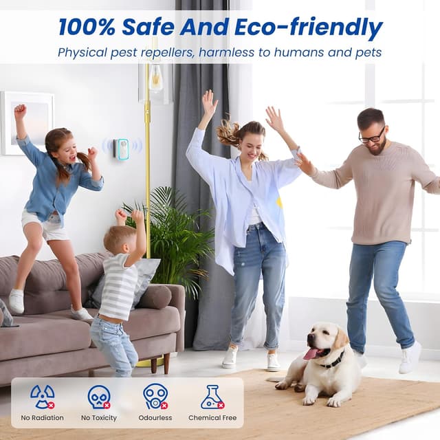 Thumbnail 3 de PKBD 6 PCs Rodent Ultrasonic Pest Repeller 1600 sq ft