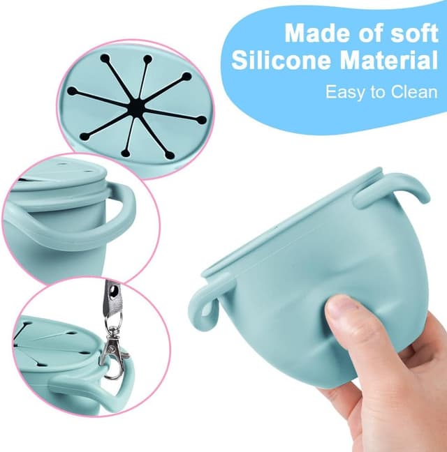 Detalle 2 de Vicloon tasse à collation en silicone pliable avec boîte et lanière