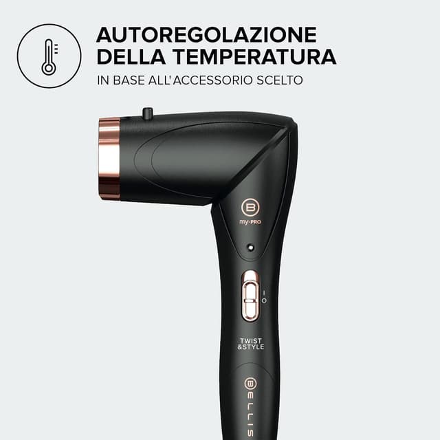 Detalle de Bellissima Imetec My Pro Twist & Style GT22 100: manico per styler arricciacapelli con temperatura automatica e orientabile