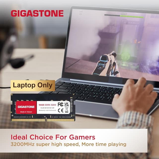 Detalle 2 de Gigastone DDR4 32 Go 3200 MHz SODIMM