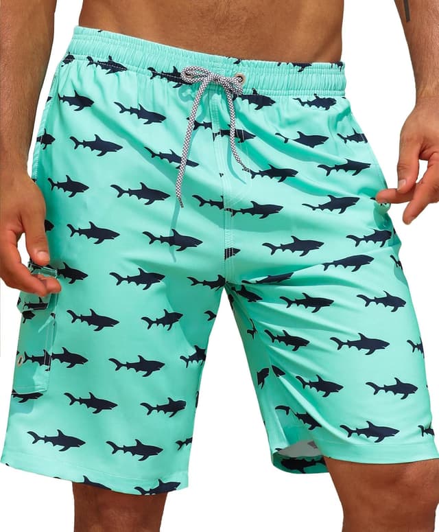 Detalle de APTRO Men’s 9" Quick-Dry Swim Trunks (Big & Tall) with UPF 50+