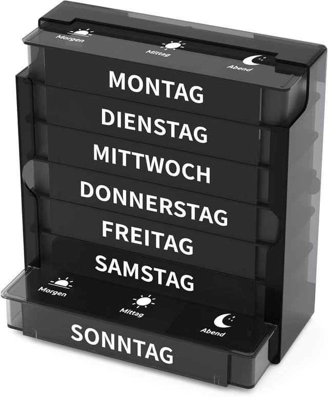 Detalle de 7-Tage Pillenbox Opret mit 3 Fächern
