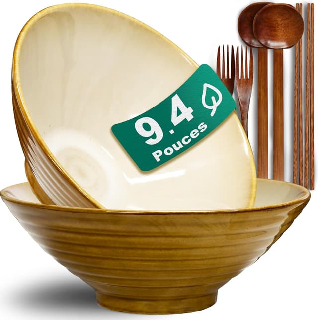 Imagen de Ensemble de 2 bols ramen céramiques 9,4 pouces ⚙ en OfertitasTOP