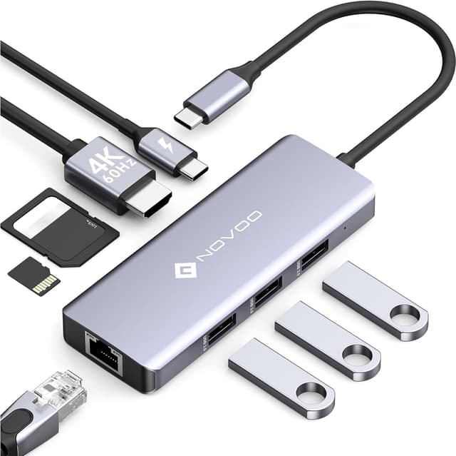 Imagen de NOVOO Hub USB C 8 en 1 HDMI 4K en OfertitasTOP