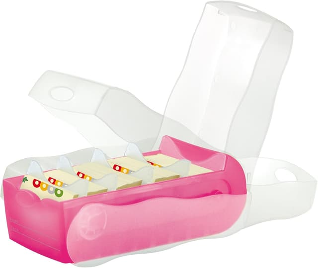 Detalle 2 de Han Croco 997-663 caja para 900 fichas A7 rosa