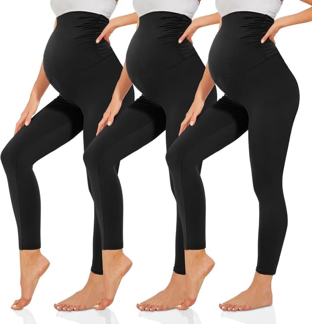 Detalle de TNNZEET Umstandsleggings High Waist für Schwangerschaft & Yoga