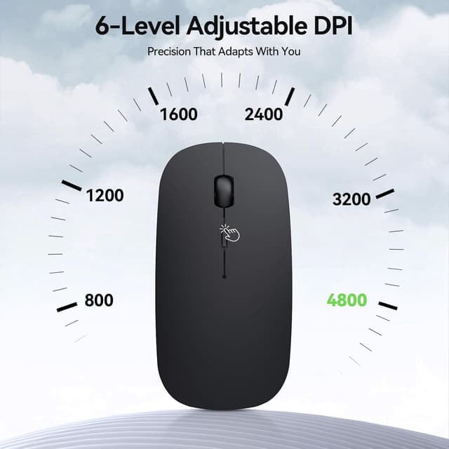 Detalle 2 de TECKNET Bluetooth Mouse 4800 DPI wireless mouse