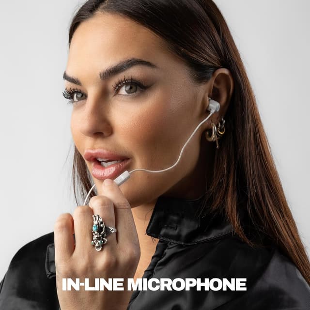 Detalle de Skullcandy Jib USB-C wired earbuds with noise isolating fit (Bone)