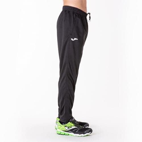Detalle de Joma pantalón largo deportivo para hombre negro 3XS: afelpado, elástico y con bolsillos con cremallera