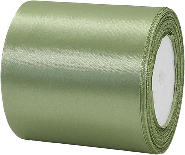 Detalle de Satinband 22 m in Salbei Grün, 75 mm