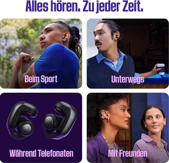 Detalle 1 de Bose Ultra Open Earbuds mit 48-Stunden-Akkulaufzeit
